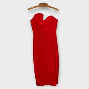 Amanda Uprichard Puzzle Strapless Midi Dress Size Small thumbnail 6