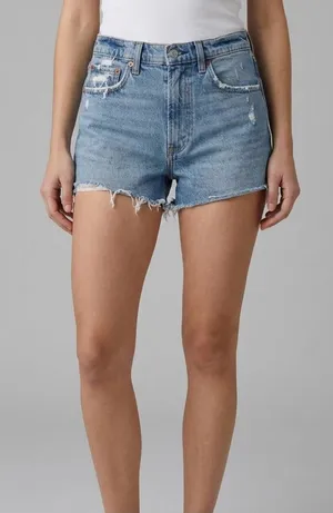 ABERCROMBIE & FITCH The Mom Short High Rise Distressed Denim Size 2 | 26 thumbnail 1