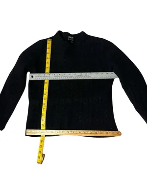 TODD SNYDER Black Lambswool Sweater Fits Size XS Flawed Read Description thumbnail 6