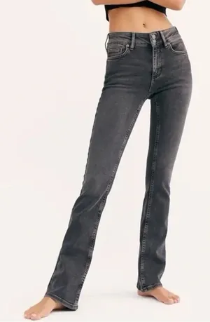 Free People | We The Free Shayla Bootcut Jeans Black Wash Mid Rise Size 29 thumbnail 1