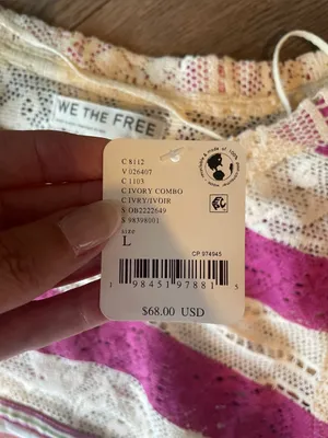 Free People Shelly Shell Tank- size Large thumbnail 5