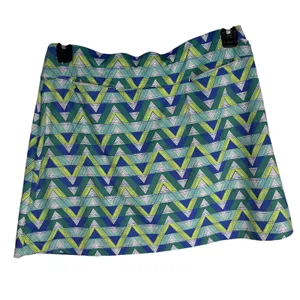 Lillie Grace Womens Skort Geometric Print‎ Blue Athletic Golf Tennis Skirt M thumbnail 6