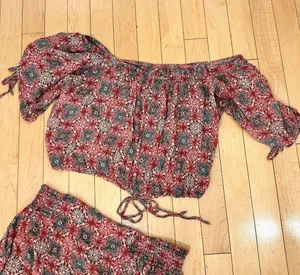 FREE PEOPLE Two Piece Crop Top Mini Skirt Set Size Small thumbnail 9