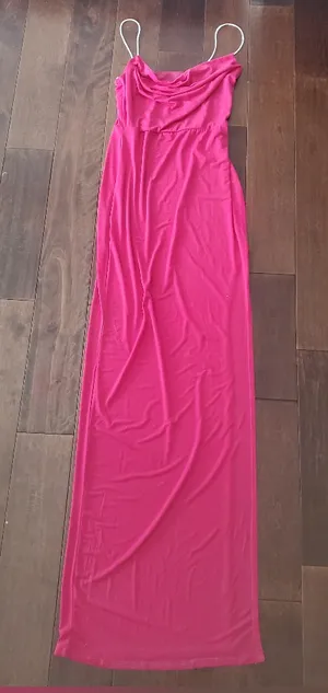 Windsor Elegant Pink Maxi Dress With Rhinstone Straps Size Medium Womens thumbnail 1
