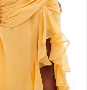 NWT Chiffon Dress With High Leg thumbnail 5