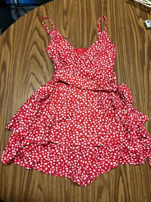Red Polka Dot Romper Dry Goods thumbnail 1