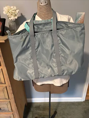 Under Armour Gray with Teal Logo Double Straps Nylon Tote thumbnail 9