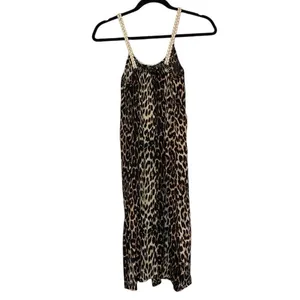 NWT‎ Azz Leopard Print Maxi Dress Small Brown thumbnail 3