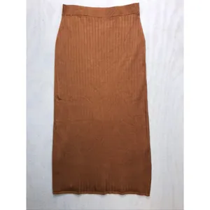 Free People Ribbed‎ Knit Midi Skirt Rust Orange Copper Size Medium Boho Autumn thumbnail 8