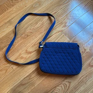 Vera Bradley Royal Blue Quilted Fabric Crossbody Shoulder Bag NWOT thumbnail 4