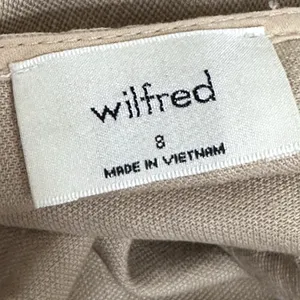 Aritzia Wilfred Brax Jumpsuit Beige Size 8 Linen Blend Wide Legs Wrap Front Tie Waist thumbnail 12