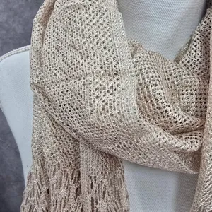 Champagne Sparkle Glitter Long Fairy Fringe Romantic Whimsy Wrap‎ Shawl Scarf OS thumbnail 6