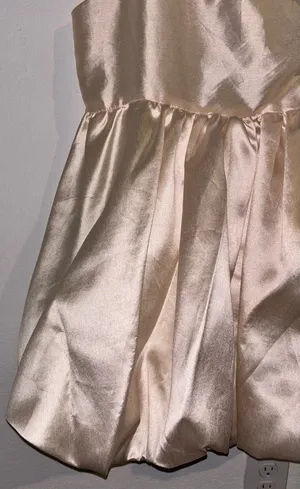 AB Studio One-Shoulder Champagne Color Party Dress thumbnail 2