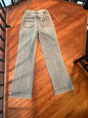 Zimmermann Patch Pocket Z Sailor Jeans Light Washed Flare Size 24 thumbnail 2