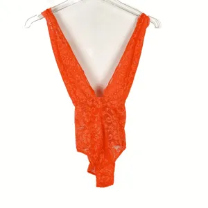 NWT We are HAH Comin' In HAHt Lace Bodysuit Burnt Orange Size XS NEW thumbnail 2