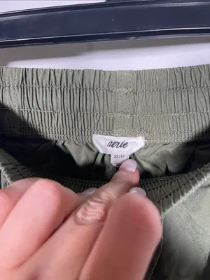 Aerie Womens High Waisted Baggy Cargo Pant Green Xs thumbnail 3