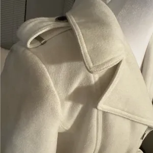 Off white Calvin Klein single breast belted button trench style coat thumbnail 2