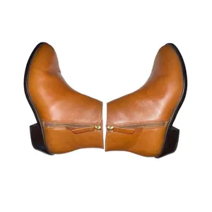 JCREW $228 Frankie Leather Ankle Boots Warm‎ Sepia Brown Size 7.5 Style e0537 thumbnail 6