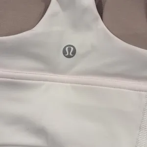 Lululemon Ebb to Train White Racerback Bra 6 -flawed thumbnail 9