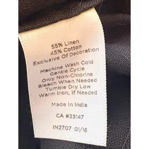 Talbots Embroidered Sleeveless Top 10 Black Excellent‎ Linen Blend Split Neck thumbnail 5