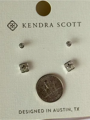 Kendra Scott Iris Rhodium Over Brass Stud Earring Set thumbnail 5