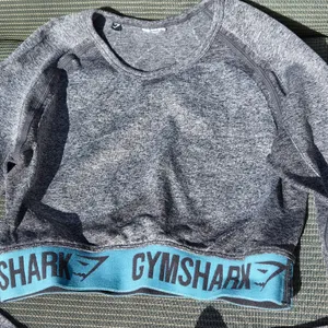 Gymshark Banded Crop Long sleeve Top Grey S thumbnail 2