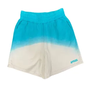 Apparis Roxy 100% Cotton Ombre Dip Dye Fleece Track Shorts Blue White Small thumbnail 1