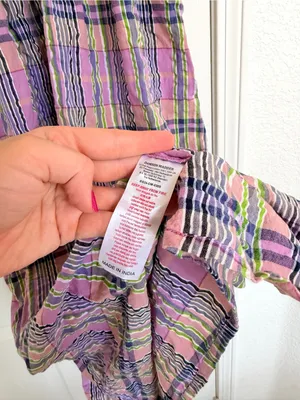 Anthropologie Damson Madder Hettie Seersucker Midi Dress Size 6 Plaid Purple thumbnail 5