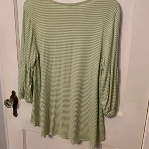 Ces Femme green white striped shirt L thumbnail 3