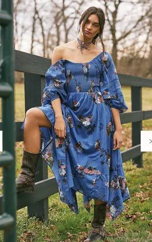 NWT free people morning glory maxi dress M thumbnail 1
