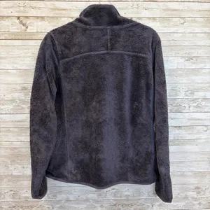 The North Face Womens L Pullover Osito Fleece Asymmetrical Snap Purple Outerwear thumbnail 6