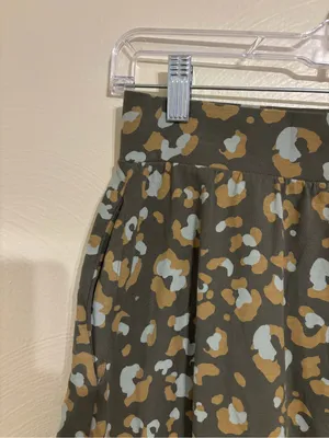 PACT Leopard Print Skater Skirt Organic Cotton Size M thumbnail 5