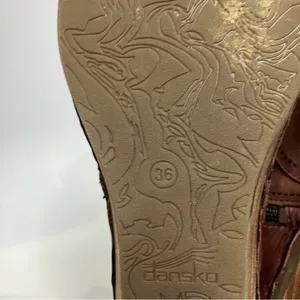 Dansko Shirley wedge ankle bootie maroon leather women’s size 36‎ comfort shoes thumbnail 11
