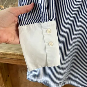 Gap Women's Organic Cotton Mini Shirt Dress Blue Stripe Size S thumbnail 6