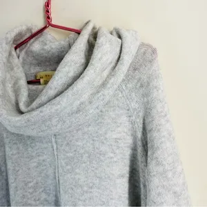Anthropologie Kaisley Alpaca Blend Oversized Cowl Neck Sweater Grey size M thumbnail 3