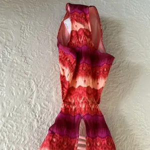 Abercrombie and Fitch Swimsuit One Piece Cutout Pink Ikat thumbnail 4