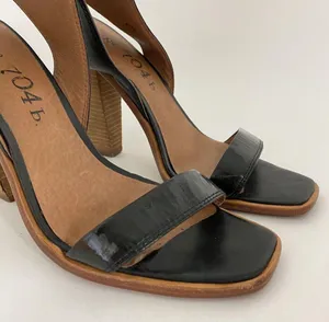 Anthropologie No 704b Almada Black Ankle Strap Patent Leather Size 39.5M Heels thumbnail 2