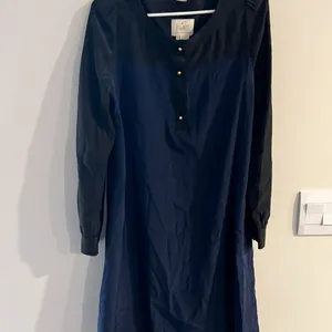 Kate Spade 100% Silk Colorblock Black Blue Popover Shift Career‎ Dress size 8 thumbnail 11