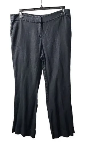 LOFT Petite Black Wide-Leg Trousers‎ Versatile Office Wear Pants 12P thumbnail 1