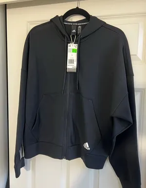 Adidas Black and White Hoodie thumbnail 1