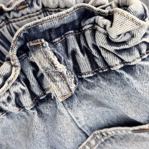Zara Womens Size 4 Acid Wash Paperbag Waist Mom Jeans Light Blue‎ Denim thumbnail 8