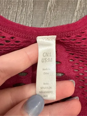 Red Mesh Sports Bra Size M thumbnail 3
