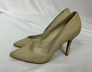 ALDO Faux Snake Skin Print Nude Heels in Size 38.5/8 thumbnail 2