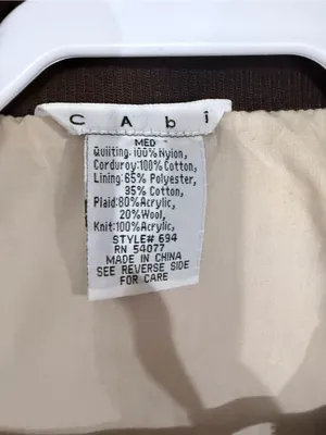 CAbi Chocolate Brown Quilted Sleeveless Vest thumbnail 6