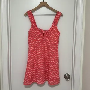 BLUE RAIN | NWT Women's Boutique Pink Andrea Embroidered Eyelet Mini Dress,‎ L thumbnail 4