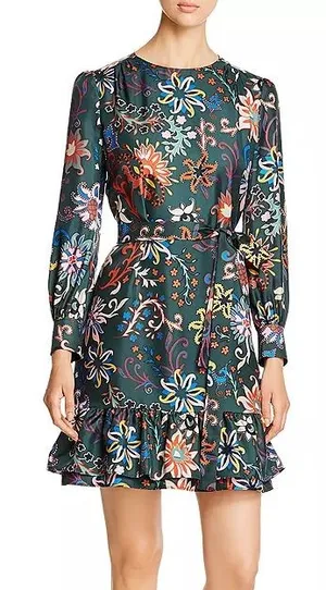 Tory Burch Printed Silk‎ Twill Shift Dress, Size 10 thumbnail 1