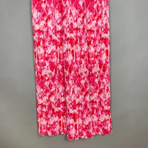 Chelsea28‎ Dress Flutter Sleeve Plissé Midi Dress NWT Pink Red Artful Petals Lrg thumbnail 7