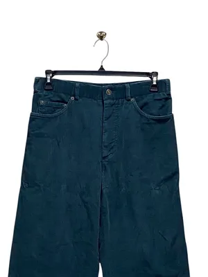 Marc Jacobs Corduroy Wide Leg Pants Teal Green Size 32 Minimalist Preppy Casual thumbnail 4