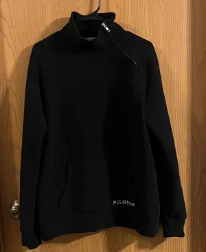 Peloton Black Ribbed High-Neck Quarter Zip‎ Sweatshirt Large thumbnail 1