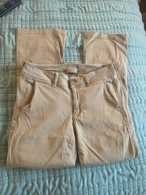 American Eagle Flare Khaki Pants thumbnail 1